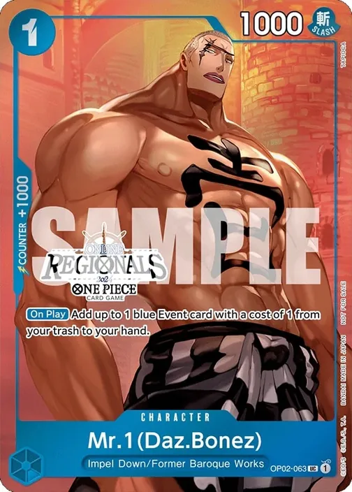 Carte One Piece anglaise OP02-063 Mr.1(Daz.Bonez)