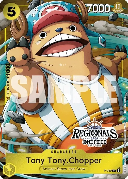 Carte One Piece anglaise P-089 Tony Tony.Chopper