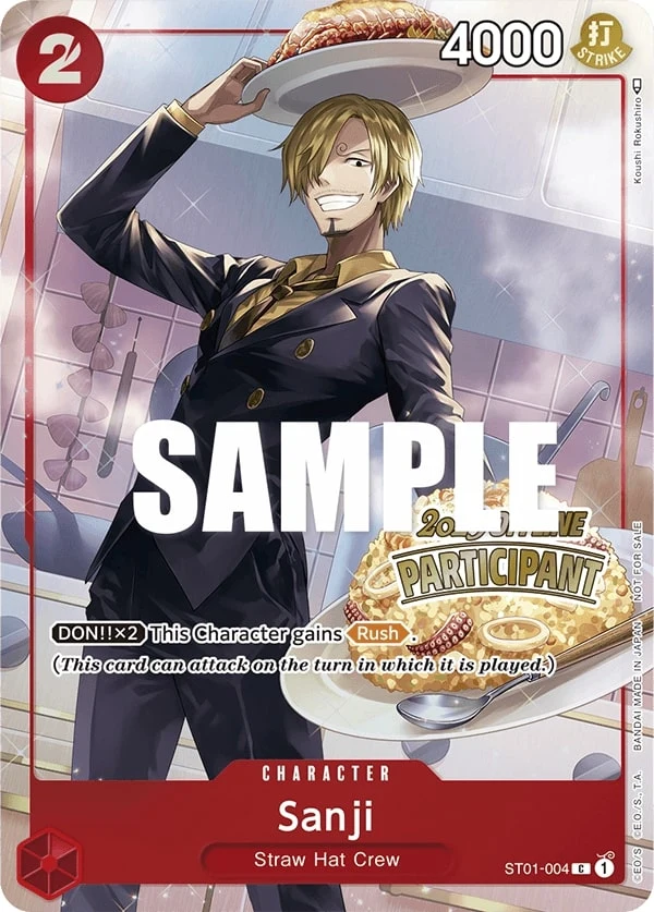 Carte One Piece anglaise Sanji ST01-004 C