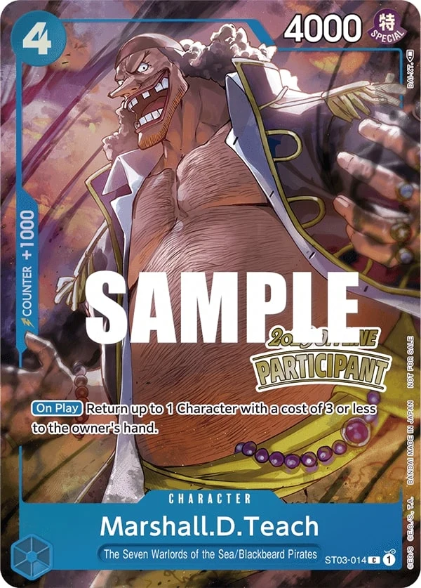 Carte One Piece anglaise Marshall.D.Teach ST03-014 C