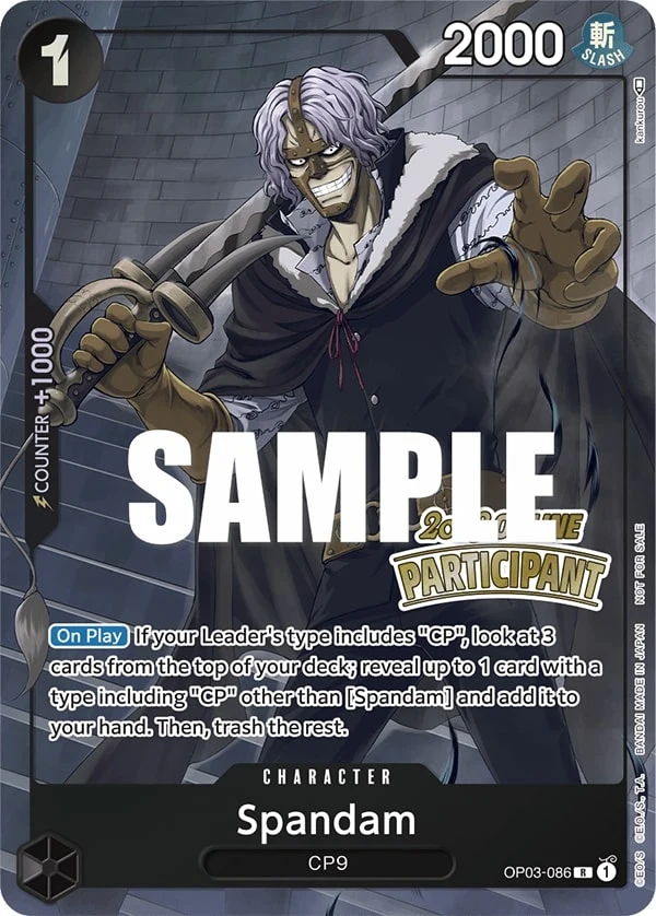 Carte One Piece anglaise Spandam OP03-086 R