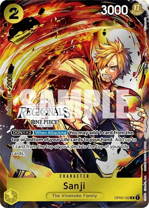 Carte One Piece anglaise OP03-102 Sanji