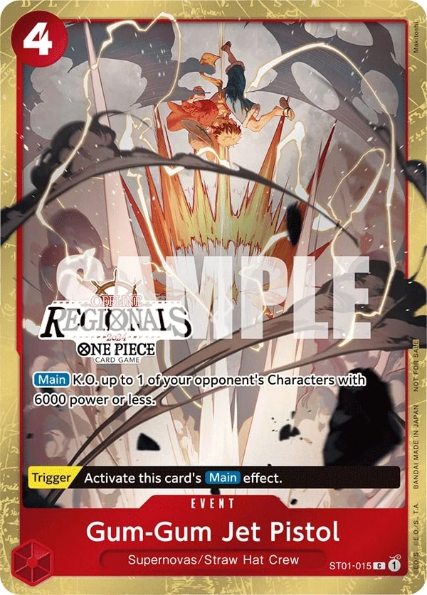 Carte One Piece anglaise Gum-Gum Jet Pistol ST01-015 C
