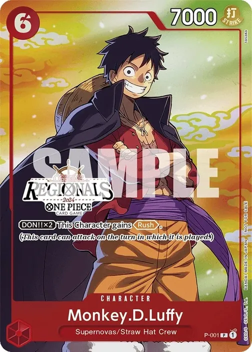 Carte One Piece anglaise P-001 Monkey.D.Luffy
