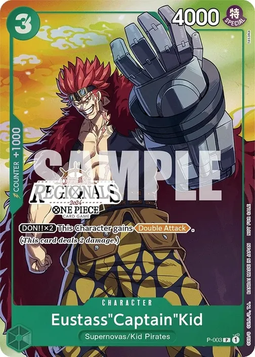 Carte One Piece anglaise P-003 Eustass"Captain"Kid