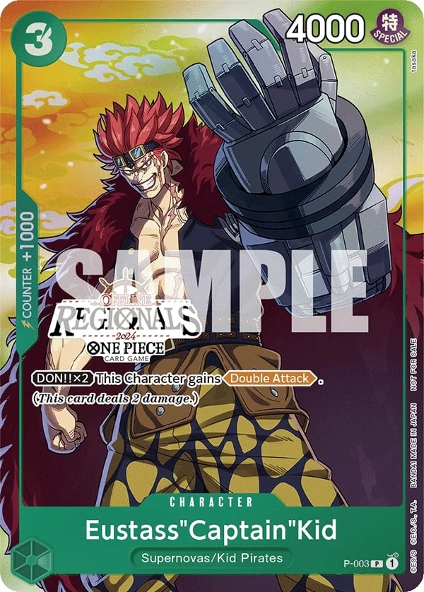Carte One Piece anglaise Eustass"Captain"Kid P-003 P