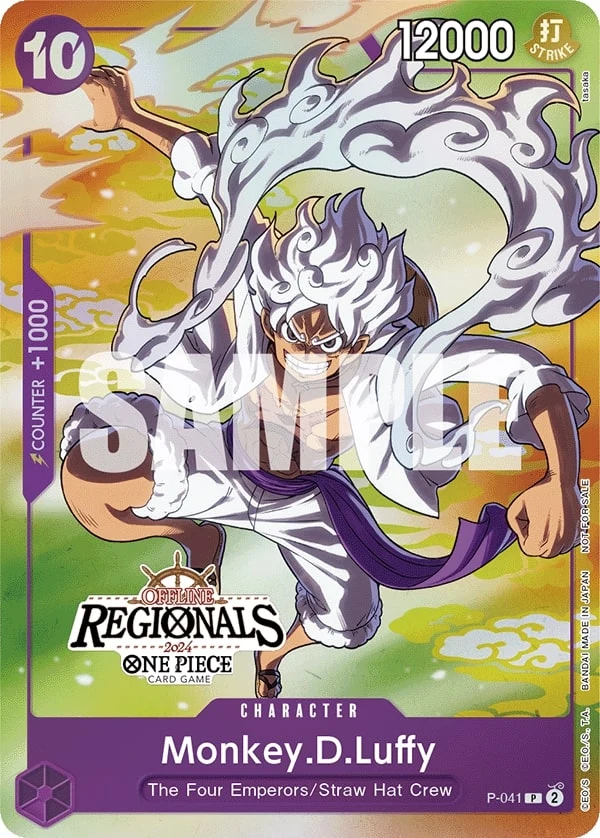 Carte One Piece anglaise Monkey.D.Luffy P-041 P