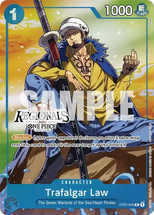 Carte One Piece anglaise ST03-008 Trafalgar Law
