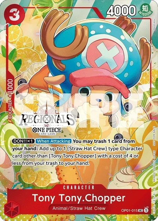 Carte One Piece anglaise OP01-015 Tony Tony.Chopper