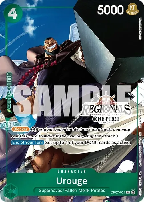 Carte One Piece anglaise OP07-021 Urouge