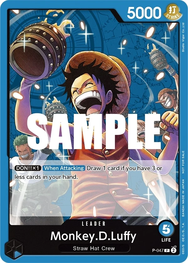 Carte One Piece anglaise Monkey.D.Luffy P-047 P
