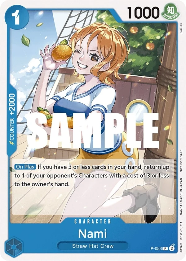 Carte One Piece anglaise Nami P-053 P