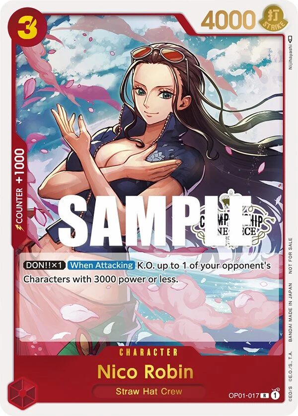 Carte One Piece anglaise Nico Robin OP01-017 R