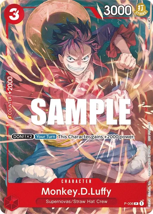Carte One Piece anglaise P-006 Monkey.D.Luffy