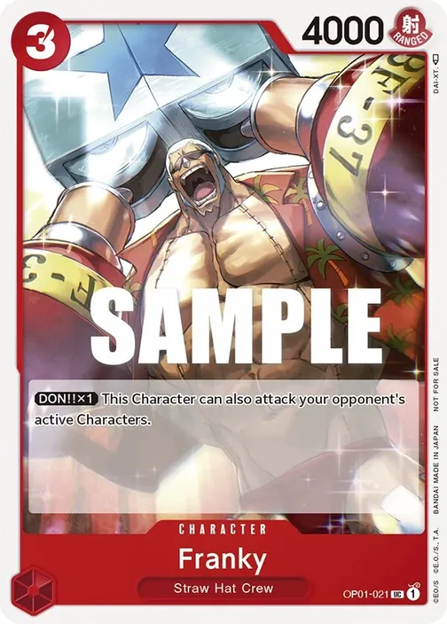 Carte One Piece anglaise OP01-021 Franky