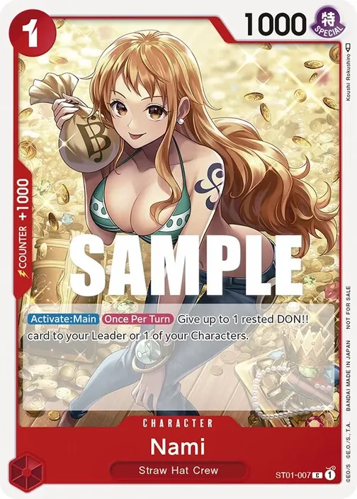 Carte One Piece anglaise ST01-007 Nami