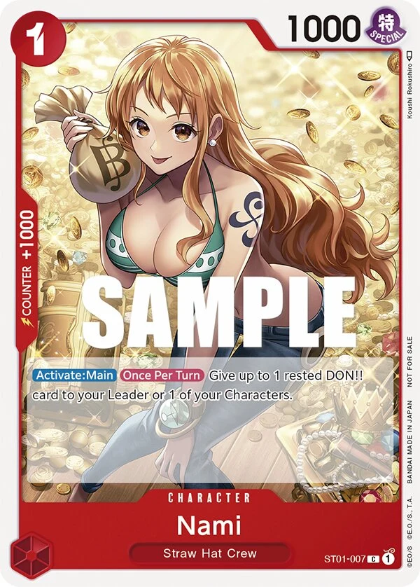 Carte One Piece anglaise Nami ST01-007 C