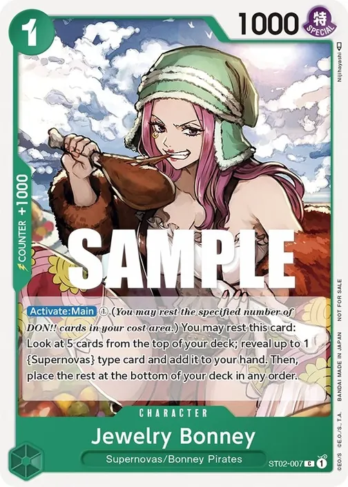 Carte One Piece anglaise ST02-007 Jewelry Bonney