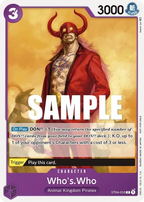 Carte One Piece anglaise ST04-010 Who's.Who