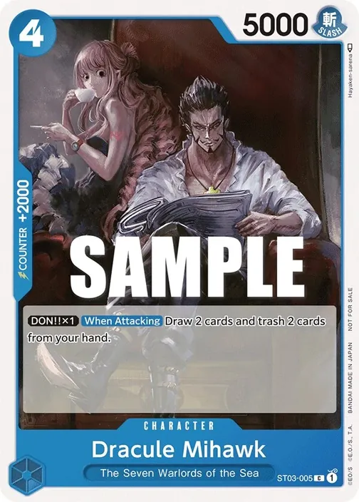 Carte One Piece anglaise ST03-005 Dracule Mihawk