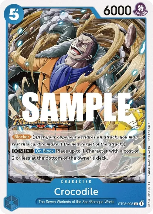 Carte One Piece anglaise ST03-003 Crocodile