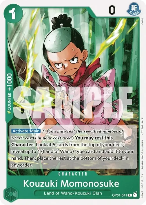 Carte One Piece anglaise OP01-041 Kouzuki Momonosuke