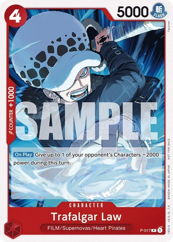 Carte One Piece anglaise Trafalgar Law P-017 P