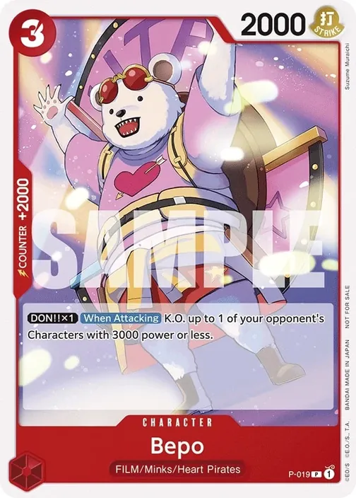 Carte One Piece anglaise P-019 Bepo
