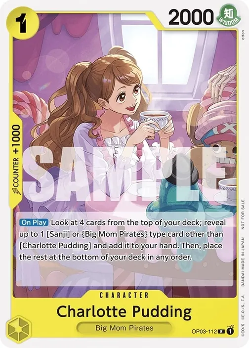 Carte One Piece anglaise OP03-112 Charlotte Pudding