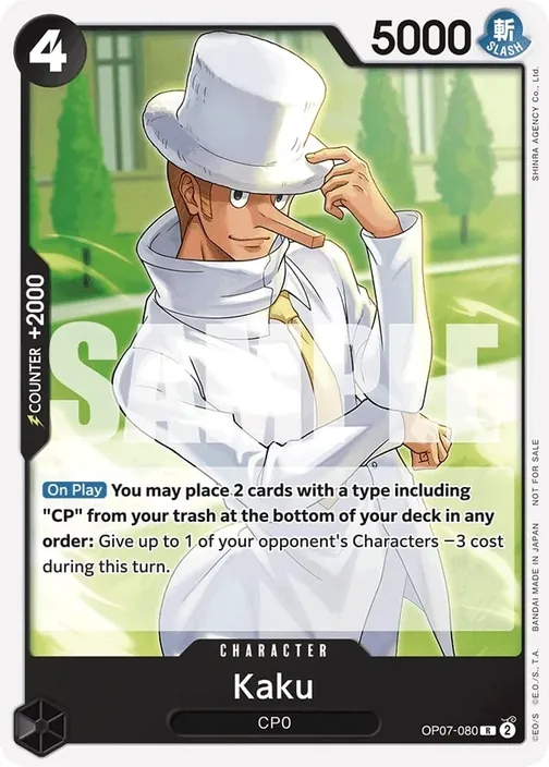 Carte One Piece anglaise OP07-080 Kaku