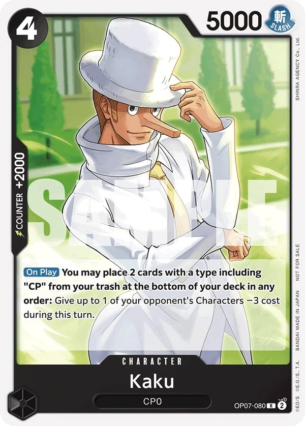 Carte One Piece anglaise Kaku OP07-080 R