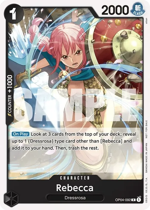 Carte One Piece anglaise OP04-092 Rebecca