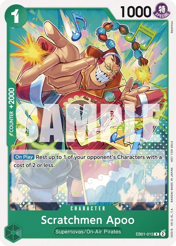 Carte One Piece anglaise Scratchmen Apoo EB01-015 R