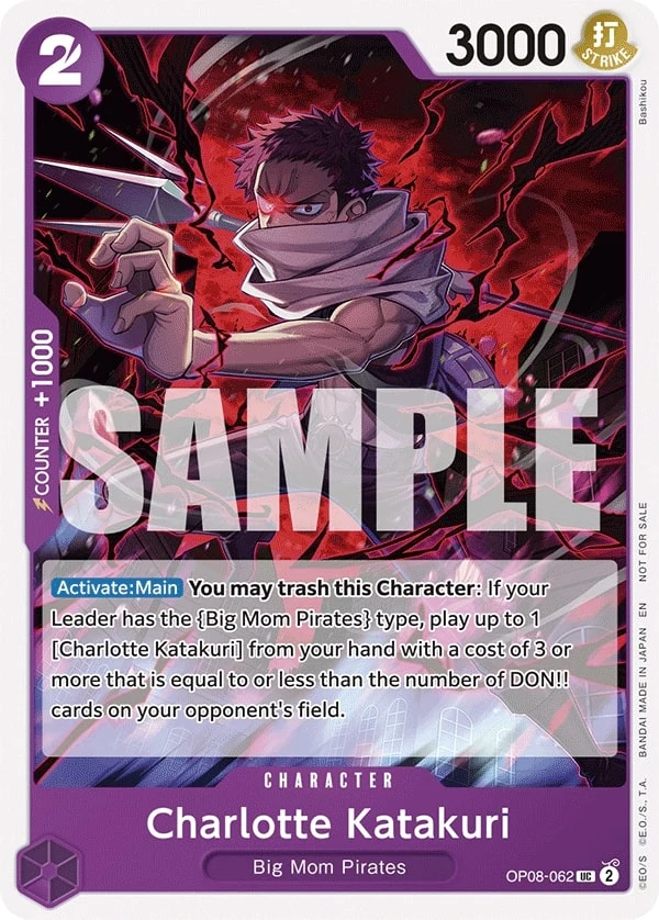 Carte One Piece anglaise Charlotte Katakuri OP08-062 UC