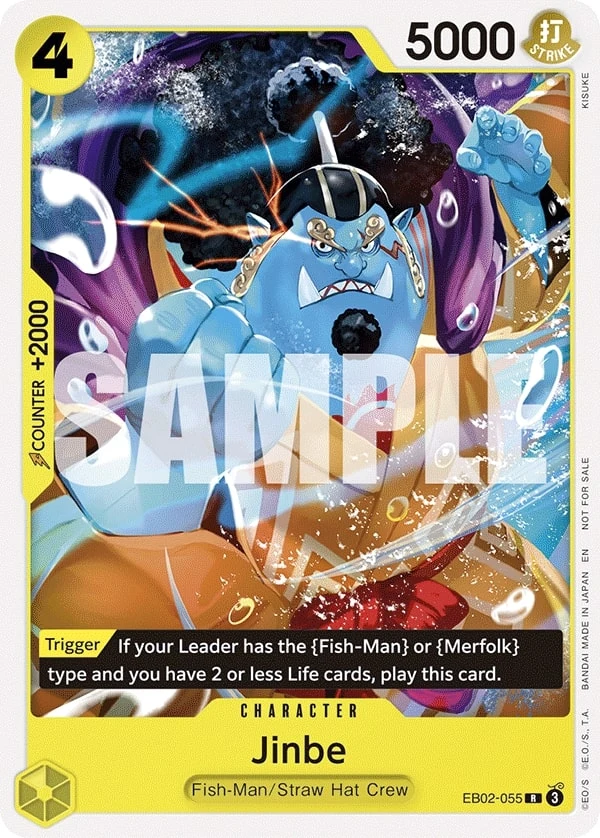 Carte One Piece anglaise Jinbe EB02-055 R