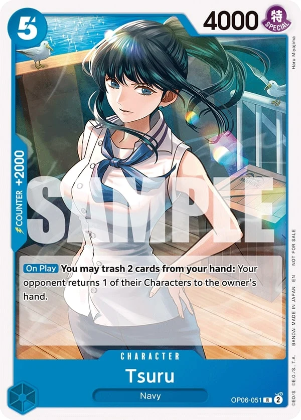 Carte One Piece anglaise Tsuru OP06-051 R