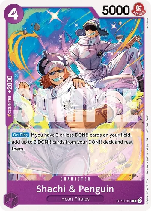 Carte One Piece anglaise ST10-008 Shachi & Penguin