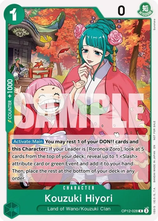 Carte One Piece anglaise OP12-028 Kouzuki Hiyori