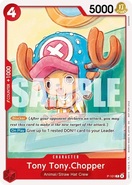 Carte One Piece anglaise P-101 Tony Tony.Chopper