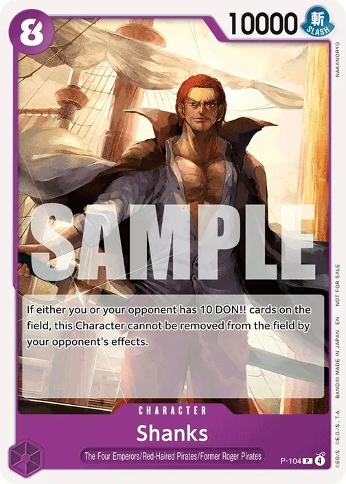 Carte One Piece anglaise P-104 Shanks