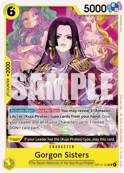 Carte One Piece anglaise OP14-105 Gorgon Sisters