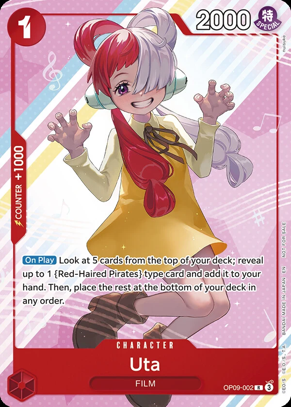 Carte One Piece anglaise Uta OP09-002 R