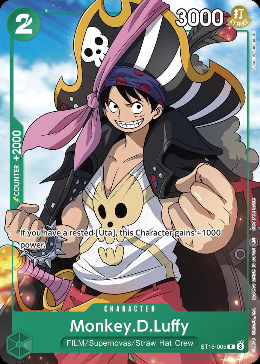 Carte One Piece anglaise Monkey.D.Luffy ST16-005 C