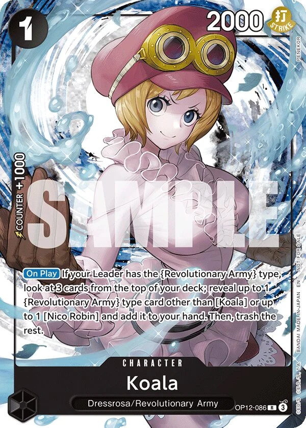 Carte One Piece anglaise Koala OP12-086 R