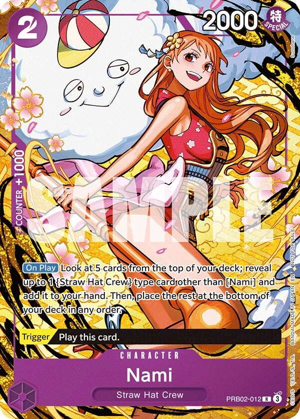 Carte One Piece anglaise Nami PRB02-012 R