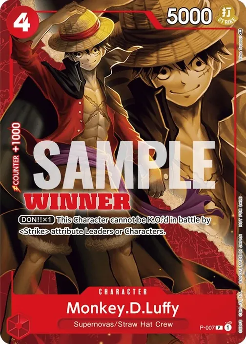 Carte One Piece anglaise P-007 Monkey.D.Luffy
