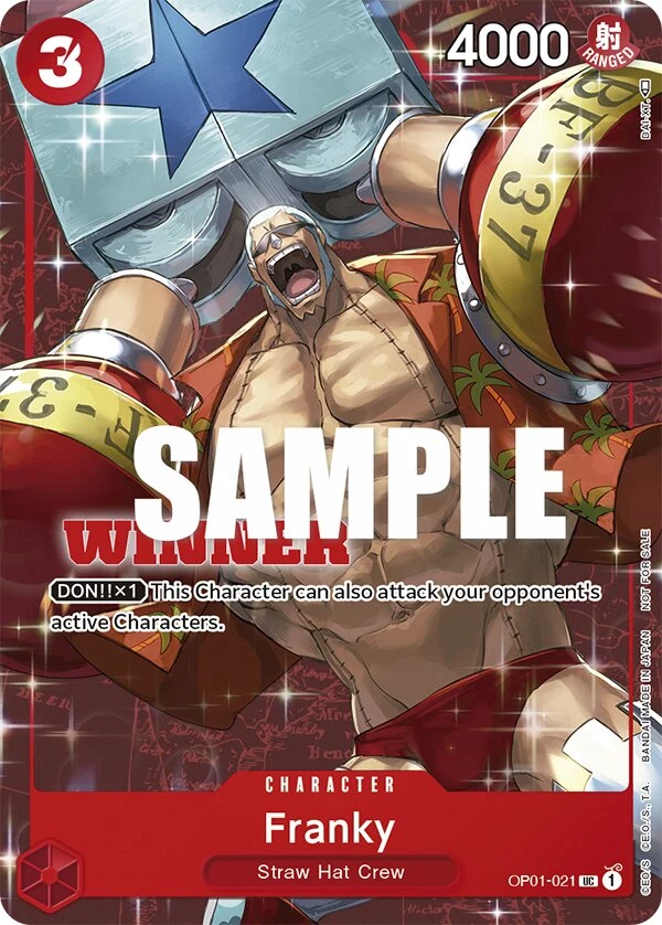 Carte One Piece anglaise Franky OP01-021 UC