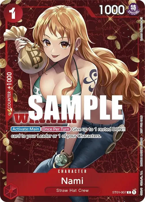 Carte One Piece anglaise ST01-007 Nami