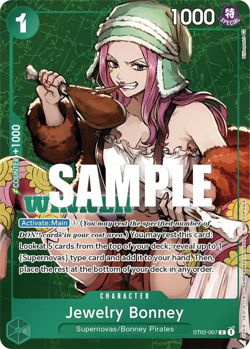 Carte One Piece anglaise ST02-007 Jewelry Bonney