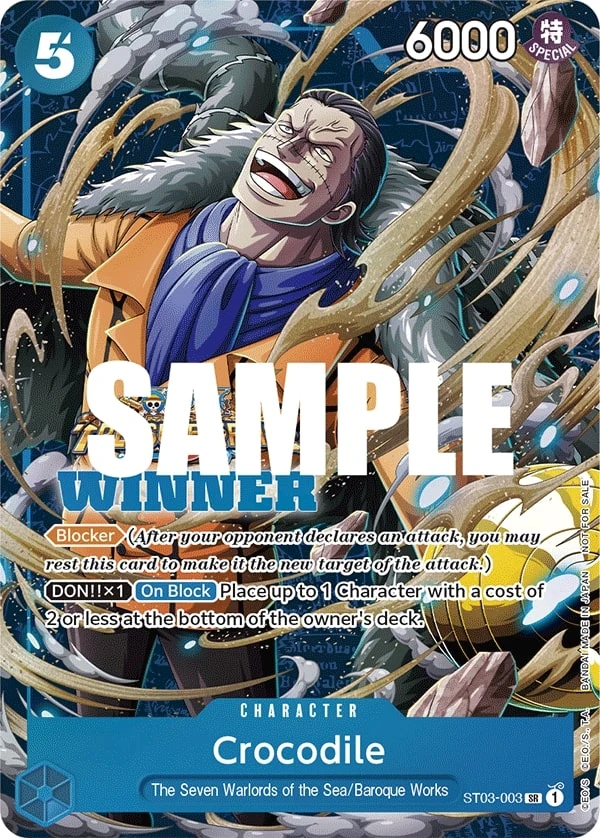 Carte One Piece anglaise Crocodile ST03-003 SR